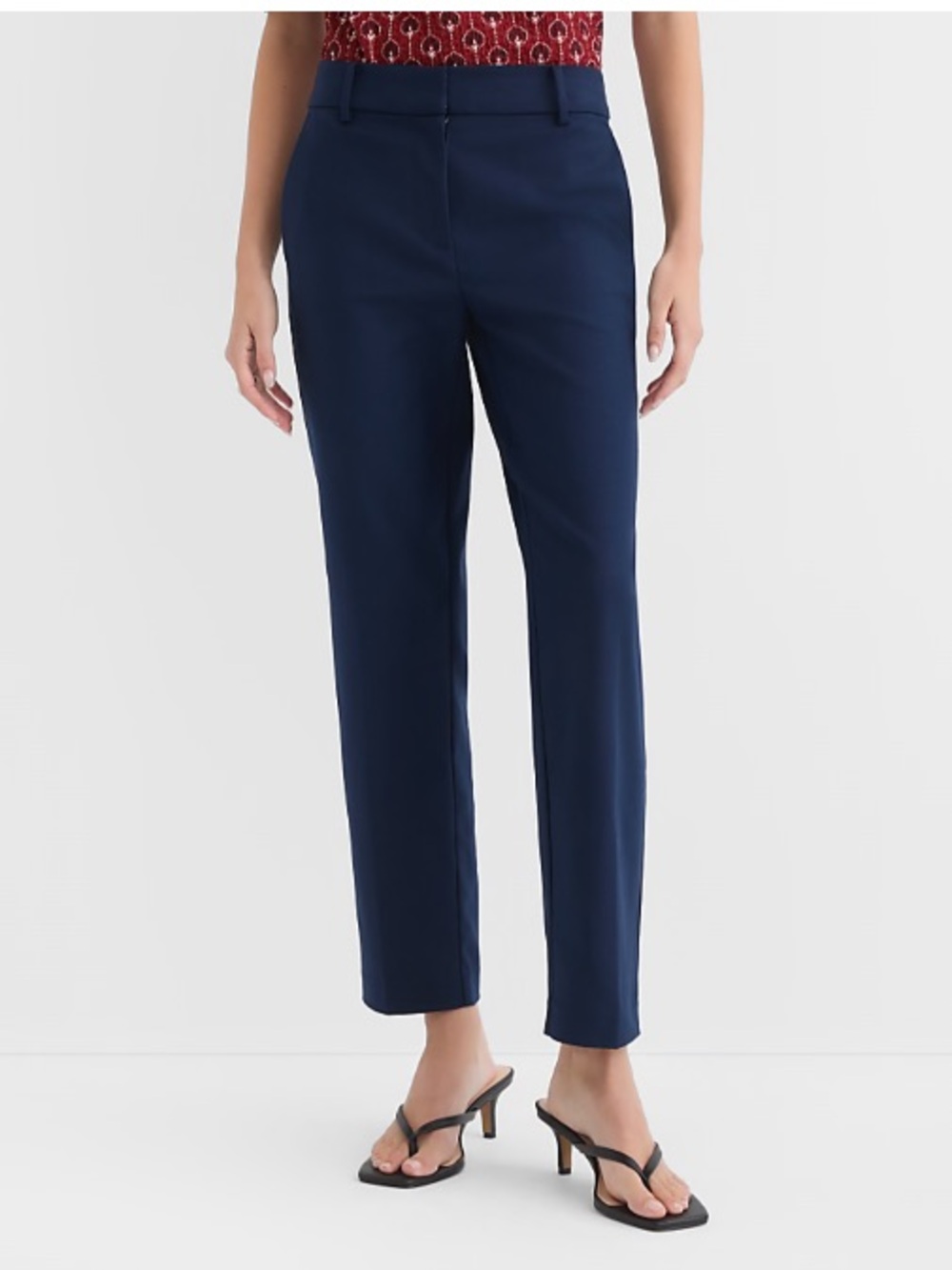 Ann Taylor LOFT Curvy Riviera Doubleweave Slim Trouser Pant Career Navy 16